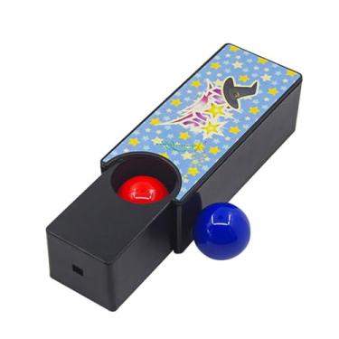 Imagem de Caixa transformando a bola vermelha na bola azul, truques de mágica, close-up, caixa mistério de mágica, adereços de ilusão de mágica para acessórios de jogos de festa em sala de aula