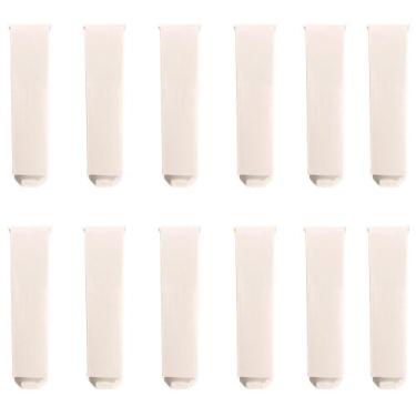 Imagem de Kit 20 Pés Plásticos Quadrado 13 cm Branco Para Armário M02 Balcão Móv