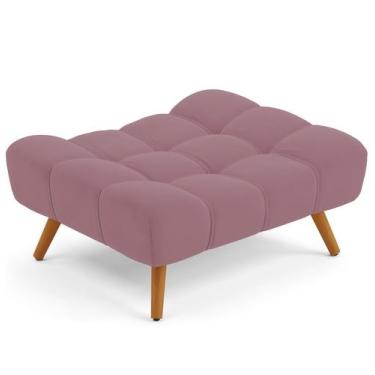 Imagem de Puff Pet Cama Estofada Para Cachorro Sofia L02 Suede Rosê - Inoviza