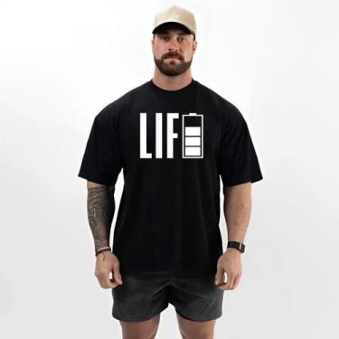 Imagem de Camiseta Masculina Over Confortável Estilo Algodão Academia - Épico, G