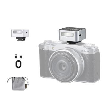 Imagem de ZENIKO ZF04 On Camera Flash,372 Flashes de potência total 6500K±200K 3S Reciclagem com sapata de contato único para Sony zv1/Sony A7M4/Canon/Nikon/Fuji XT5/Leica(Silver)