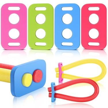 Imagem de VioraWhite 4 peças de conector flutuante de macarrão de natação, acessórios de macarrão de EVA, conector colorido para iniciantes ao ar livre, jogos de piscina aquática, festa na praia no lago