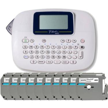 Imagem de Rotulador Brother Pt-m95wt Branco + 10 Fita X-full Mk231