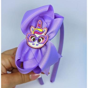 Imagem de Tiara de Cabelo Infantil Menina Arquinho com Laço Personagem Disney Frozen Stitch Lilo Angel Festa Aniversário Tematica