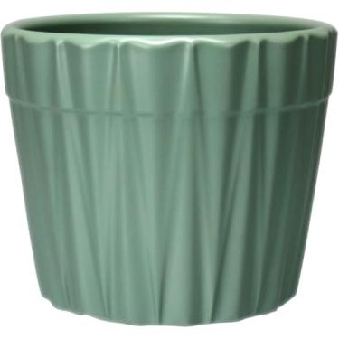 Imagem de CACHEPÔ VASO PLANTA DECORATIVO HOME&CO CERÂMICA 10x12x12cm VERDE