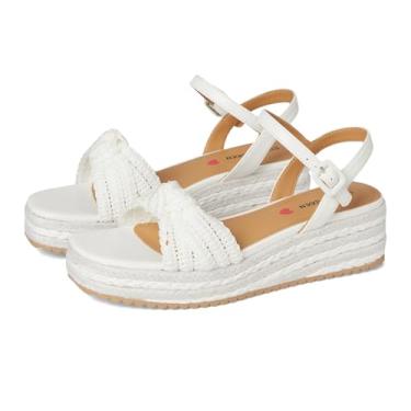 Imagem de Steve Madden Sandália feminina Cookie Espadrille Wedge, Branco multi, 13 Little Kid