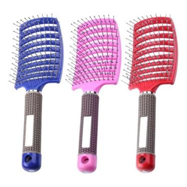 Imagem de Kit 3 Escovas Raquete Hairdo Vazada Profissional Cor Sortida