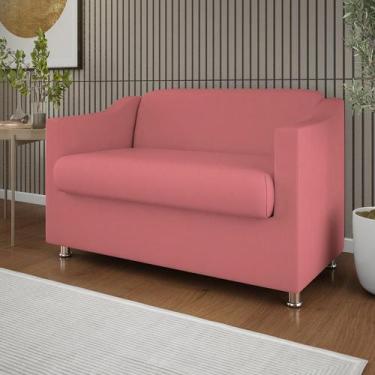 Imagem de Sofá Namoradeira 2 Lugares Tilla Sala de Espera Suede - Balaqui Decor,