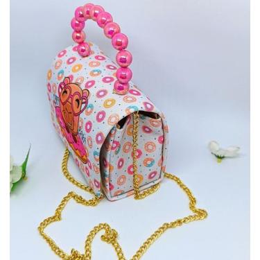 Imagem de Bolsa Infantil Mini Bag  Alça Mão Cute Pérola Bolsinha Meninas alça Tr
