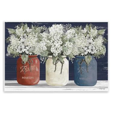 Imagem de Stupell Industries Buquês florais americanos flores rústicas orgulho country placa de parede arte design por Cindy Jacobs 10 x 15