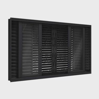 Imagem de Janela de Aço Veneziana Flex com Grade Mosaico 6 Folhas 120X150cm Facilitá Lucasa