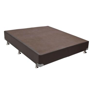 Imagem de Cama Box Base Americana Courano Marrom Ortobom Viúva - 128x188x23