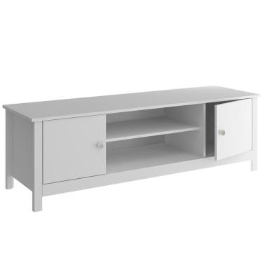 Imagem de Rack Bancada Para Tv 42 Pol 2 Portas 146 Cm R606 Branco Dtall Branco