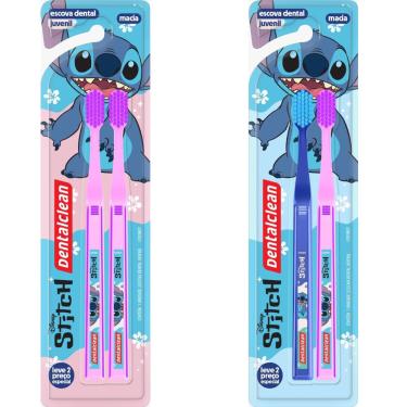 Imagem de Escova dental juvenil macia - disney stitch - dentalclen