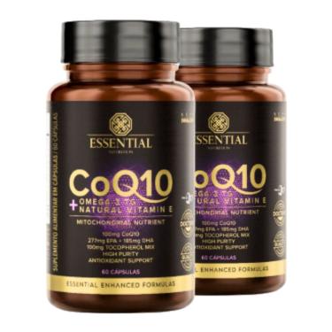 Imagem de Kit 2 unidades Coq10 + Ômega-3 tg + Vitamina E - 60 cápsulas Essential Nutrition - Coenzima Q10