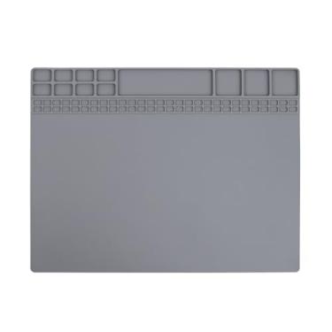 Imagem de Tapete de solda com isolamento térmico - Tapete de trabalho de silicone magnético, tapete de solda de silicone para solda, computador, celular, reparo de relógio, pistola de solda BGA proteção de