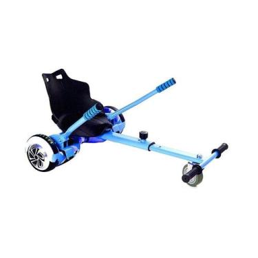 Imagem de Carrinho Hoverboard Hoverkart Scooter Universal Assento Azul - Mm Hous