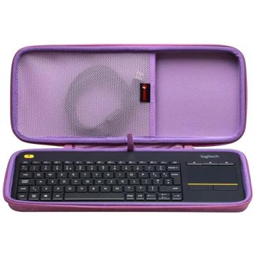 Imagem de XANAD Capa rígida para Logitech K400 Plus/Logitech POP Keys/Logitech MX Mini teclado touch pad sem fio mecânico - roxo