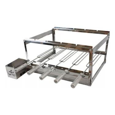 Imagem de Churrasqueira Gira Grill Giratória Inox 5 Espetos - infinity grill