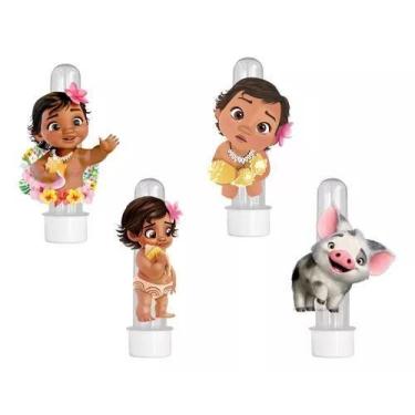 Imagem de 20 Tubetes 3d Personalizado Lembrancinha Moana Baby - Barbara Utilidad