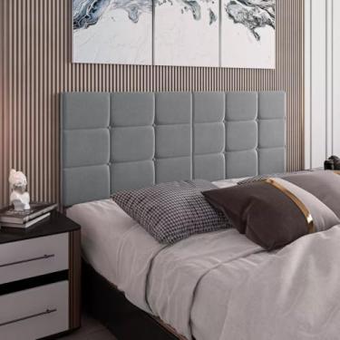 Imagem de Cabeceira Cama Box Casal Queen 1,60 Suspensa Retangular(CINZA)