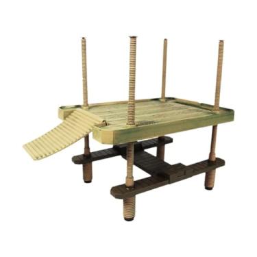 Imagem de WeiLaiKeQi Plataforma de Tartaruga com Rampa Anti -Slip 405cmx28cmx41cm Répteis de ornamentos Dock Decorativo para sapos aquário
