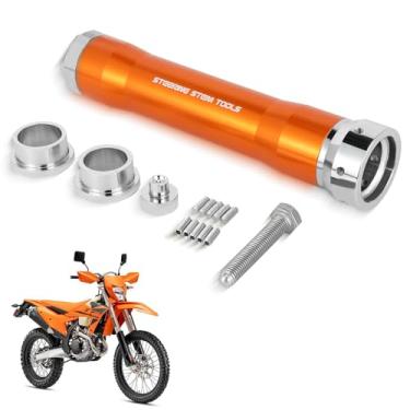 Imagem de USTPO Ferramenta universal de rolamento de haste de direção de motocicleta para CRF DRZ YZF EXC KLX ENDURO ADV Dirt Pit Bike Laranja
