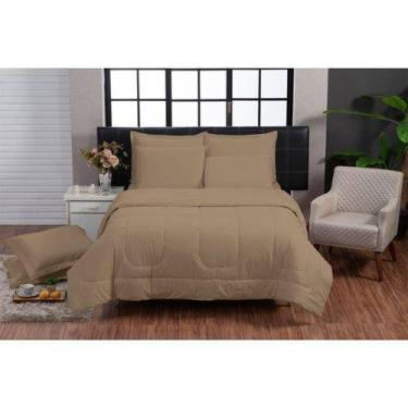 Imagem de Kit Edredom 200 Fios Affeto100% algodão 6 peças Dupla Face Casal Queen