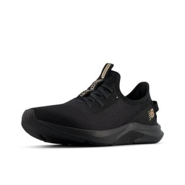 Imagem de New Balance Tênis feminino DynaSoft Nergize Sport V2 Cross Trainer, Preto/preto/dourado metálico, 10.5