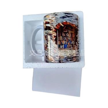 Imagem de Caneca 3D com Design de Livro - Xícara de Café Criativa Abyss - Decora