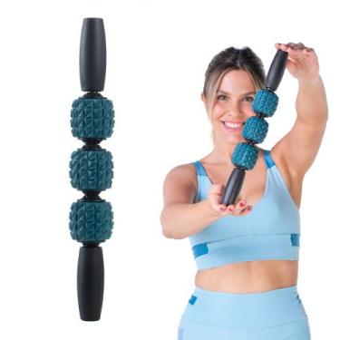 Imagem de Rolo Bastão Massagem Miofascial para alívio de dores musculares - Esse