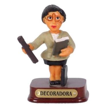 Imagem de Boneco Profissional Decoradora Miniatura Decoração 8cm - Zona Livre