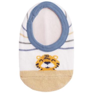 Imagem de Meia Sapatilha Colorida Antiderrapante Bebê Tamanho 16 a 20 Pimpolho M