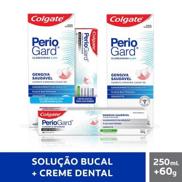 Imagem de Kit Enxaguante Bucal PerioGard Sem Álcool 250ml + Creme Dental 60g