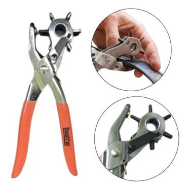 Imagem de Alicate Vazador Furador Couro Chinelo Cinto 6 Furos 9"pol - BESTFER