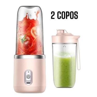 Imagem de 400ML 6 Lâminas Espremedor Elétrico Mini Liquidificador Portátil De Su