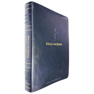 Imagem de Bíblia Sagrada ARC Full Color Capa PU Luxo Cruz Preta PDA PJV PED MC Harpa Avivada e Corinhos Letra Hipergigante CPP