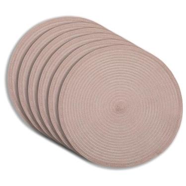 Imagem de Conjunto de 6 tapetes de mesa resistentes ao calor de 38 x 38 cm para 6 unidades de cozinha e sala de jantar, estilo moderno, fácil de limpar, durável e elegante
