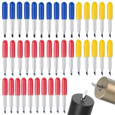 Imagem de 40 lâminas de substituição compatíveis com Cricut Maker 3/4/Maker/Explore 3/4/Explore Air 2/Air/One/Venture-Inclui 10 peças de lâminas padrão de 30°, 20 peças, lâminas de ponta fina de 45° e 10 peças