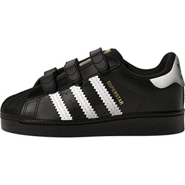 Imagem de adidas Performance Superstar 2 CF I Tênis de basquete moderno, Preto/branco/preto, 9.5 Toddler