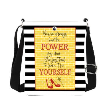 Imagem de MBMSO Wizard Oz Gifts You've Always Had the Power My Dear Bolsa tiracolo inspirada em filmes para fãs de filmes, Crossbody para fãs de filmes - 2