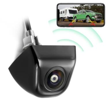 Imagem de GreenYi Câmera de backup sem fio para carro, GreenYi 5G 720P HD, câmera retrovisora para iPhone, iPad, Android, smartphone, tablet, com ângulo de visão amplo de 170 graus