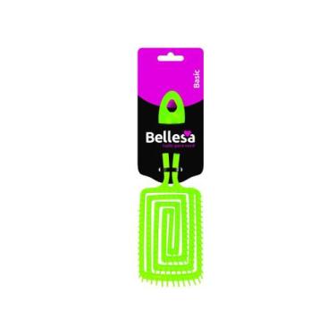 Imagem de Escova cabelo bellesa super flex quadrada neon - diversas cores