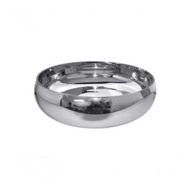 Imagem de Centro De Mesa Em Vidro Espelhado Prata 27cm Arranjo Decoração Flores