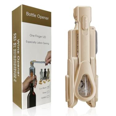 Imagem de SOENGLYUN Abridor De Vinho Soenglyun, Saca-Rolhas Fácil Usar Com Cortador Papel Alumínio, 6 Polegadas, Leve E Pequeno, Garrafa Viagem Dourada