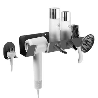 Imagem de WIGERLON Suporte de secador de cabelo para Dyson, suporte de parede para secador de cabelo, suporte supersônico Dyson, acessórios para secador de cabelo, armazenamento organizador