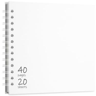 Imagem de Vienrose Álbum De Recortes Faça Você Mesmo, 7X7" Capa Dura, Papel Kraft, Álbuns Fotos Com 40 Páginas Em Branco Para Chá Bebê, Casamento,