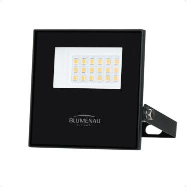 Imagem de Refletor Blumenau De Led Slim 20W Preto Bivolt - 3000K - Ama