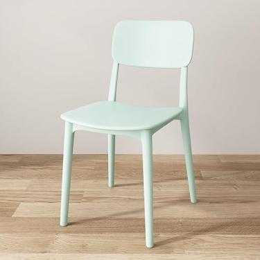 Imagem de Cadeiras De Jantar Empilháveis Modernas, Cadeira Leve Sem Braços Para Eventos, Banquinho De Plástico Interno, Capacidade De Carga 400kg, Para Sala De Estar De Restaurante De Cozinha, Blue-green