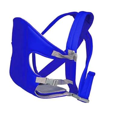 Imagem de Canguru Porta Bebê Ergonômico, 3-12 Meses, Azul, 3,5-12kg, com Babador e Apoio de Cabeça